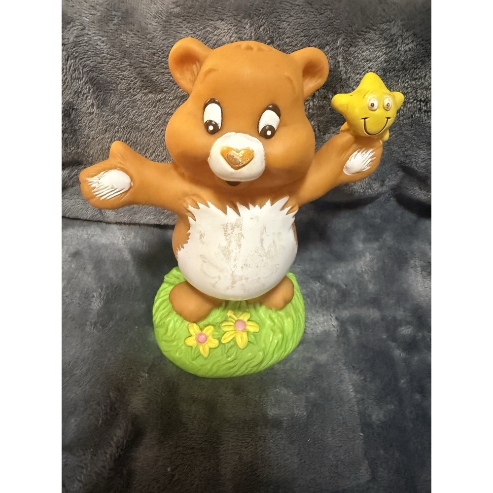 Vintage Care Bears Friendship Bear Holding Star Piggy Bank Plastic TCFC 1991